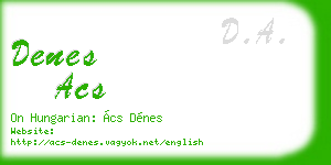 denes acs business card