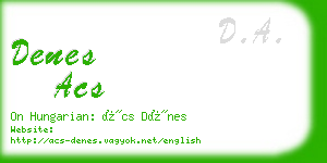 denes acs business card